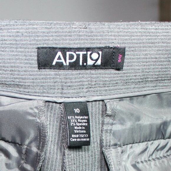 Apt. 9 Gray Wide Leg Trouser Pants Size 10 - Picture 6 of 8